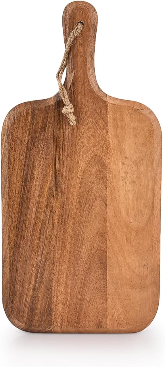 15"x7" Wooden Cutting Board with Handle – Multi-Purpose Serving & Chopping Board for Kitchen and Table
