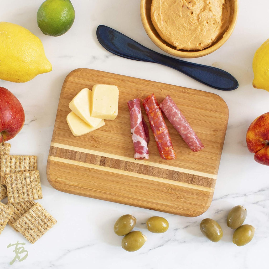 9"x6.5" Small Bamboo Cutting Board – Eco-Friendly Mini Chopping & Serving Board