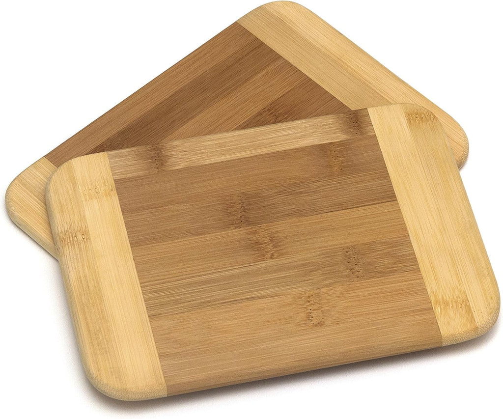 Small Bamboo Two-Tone Cutting Board 8"x6"x5/16" – Compact, Eco-Friendly, Multi-Purpose