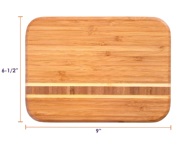 9"x6.5" Small Bamboo Cutting Board – Eco-Friendly Mini Chopping & Serving Board